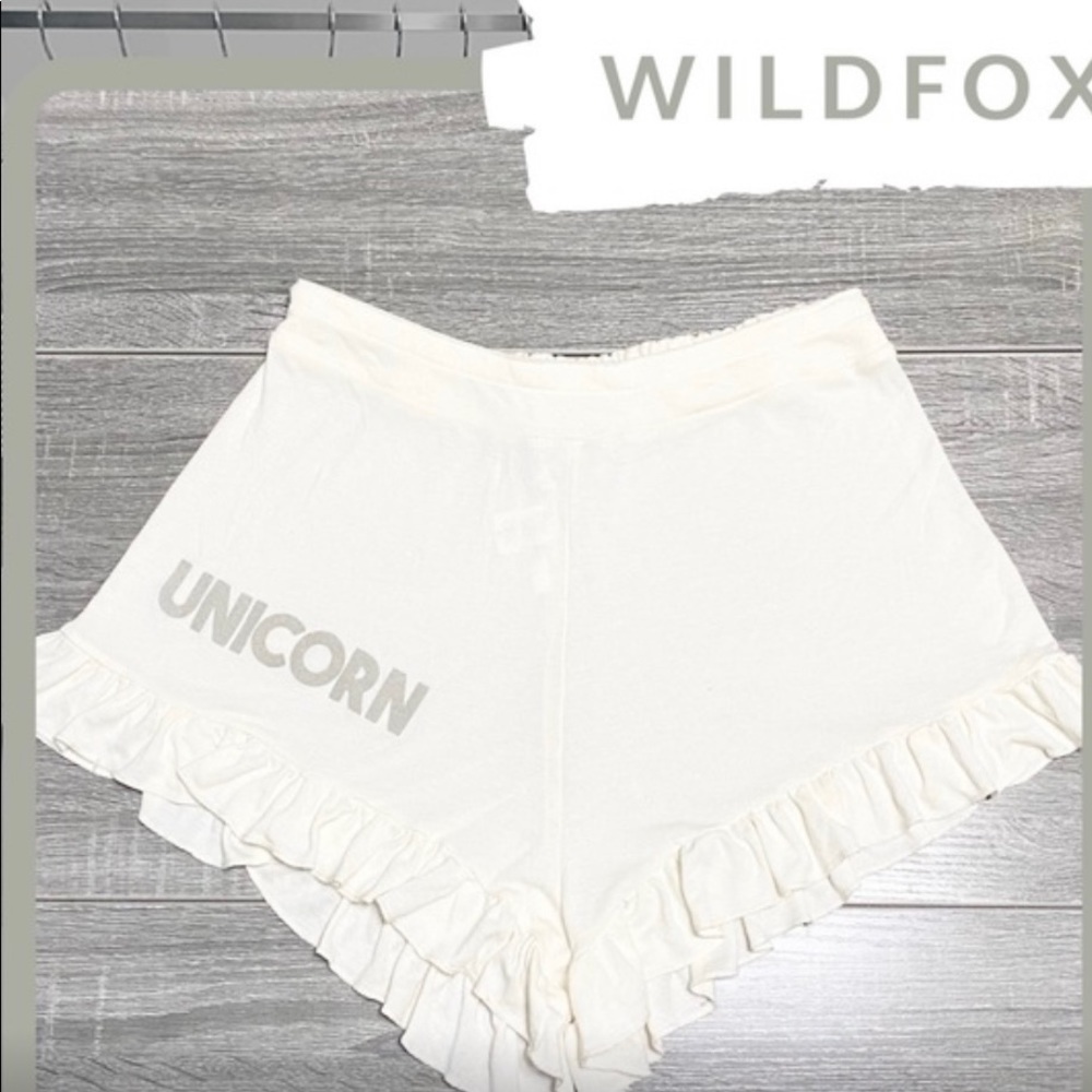 WILDFOX Unicorn Ruffle High-Waisted Shorts - Picture 4 of 7
